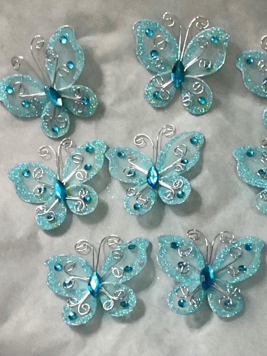 Other - Turquoise Nylon Butterflies (11)